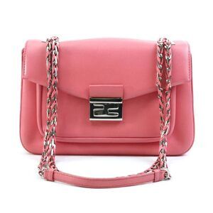 FENDI Pink Leather Shoulder Bag